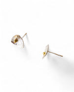 Trillion Gold Beaded Silver Stud Earrings (Small) Earrings Pruden and Smith   