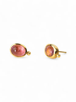 Roman Tourmaline Stud Earrings (Pink and Red) Earrings Pruden and Smith Pale Pink  