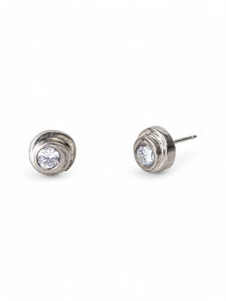 Spiral Diamond Stud Earrings Earrings Pruden and Smith   