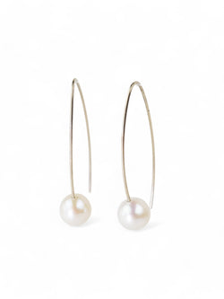 White Pearl Drop Earrings