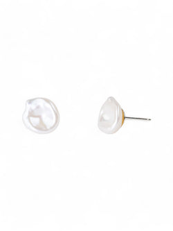 Keshi Pearl Stud Earrings Earrings Pruden and Smith   