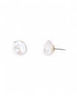 Keshi Pearl Stud Earrings Earrings Pruden and Smith   