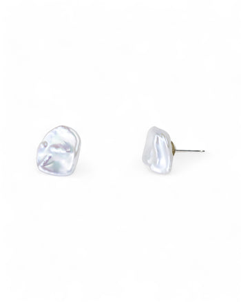 Keshi Pearl Stud Earrings Earrings Pruden and Smith   