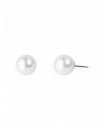 Akoya Pearl White Gold Stud Earrings Earrings Pruden and Smith   