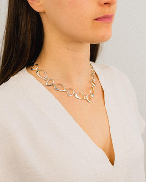 Silver Loop Necklace Necklace Pruden and Smith   