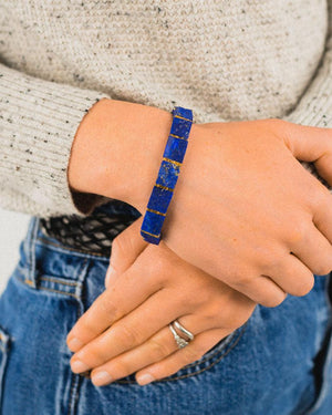 Lapis Lazuli Bracelet (Slim) Bracelet Pruden and Smith   