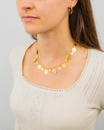 Round Marwar Necklace & Drop Earrings Set Bundle Pruden and Smith   