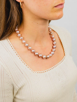 Pink Pearl Necklace (13mm) Necklace Pruden and Smith