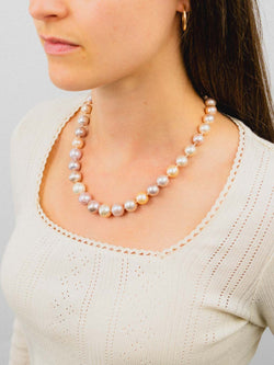 Pearl Necklace (Multi Colour) Necklace Pruden and Smith 11-14mm Baroque Fresh Water 18