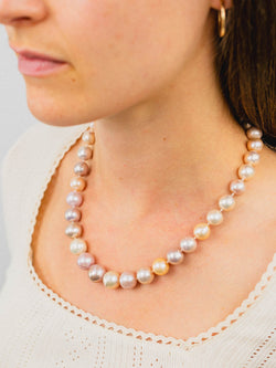 Gold Nugget Baroque Pearl Necklace Necklace Pruden and Smith