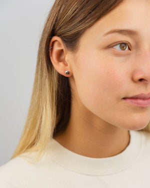 Pebble Silver Stud Earrings Earrings Pruden and Smith   