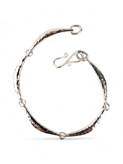 Hammered Silver Crescent Bracelet Bracelet Pruden and Smith   