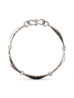 Hammered Silver Crescent Bracelet Bracelet Pruden and Smith   