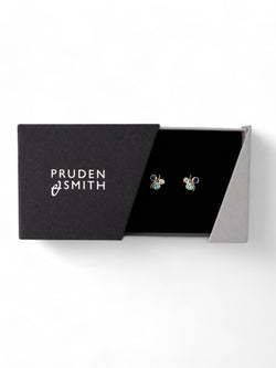 Water Bubbles Yellow Gold Sapphire Stud Earrings Earrings Pruden and Smith   