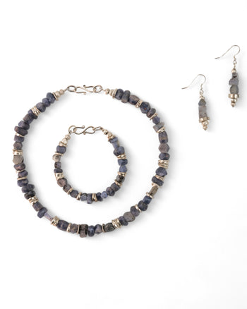 Rough Blue Sapphire Set  Pruden and Smith   