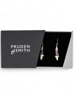 Rough Blue Pink Sapphire Earrings Earrings Pruden and Smith   