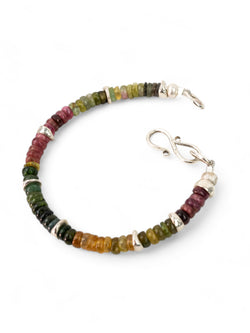 Silver Tourmaline Bracelet (Multi-Colour) Bracelet Pruden and Smith