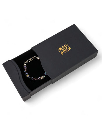 Keshi Pearl Silver Bracelet (Black) Bracelet Pruden and Smith   