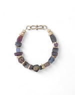 Rough Sapphire and Silver Discs Bracelet Bracelet Pruden and Smith   