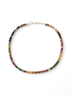 Silver Tourmaline Necklace (Multi-Colour) Necklace Pruden and Smith   