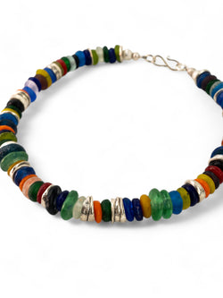 African Recycled Glass Bead Necklace Necklace Pruden and Smith   