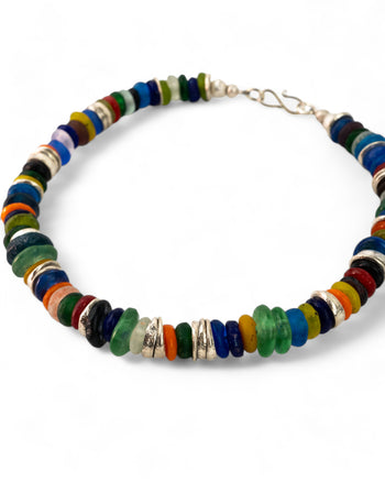 African Recycled Glass Bead Necklace Necklace Pruden and Smith   