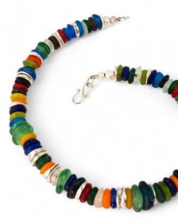 African Recycled Glass Bead Necklace Necklace Pruden and Smith   