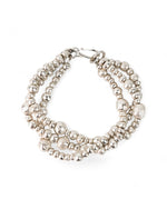 Random Nugget Silver Triple Twisted Bracelet Bracelet Pruden and Smith   