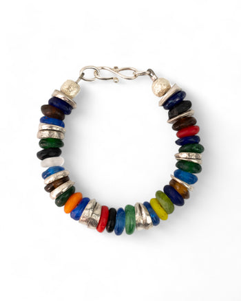 African Recycled Glass Bead Bracelet Bracelet Pruden and Smith   