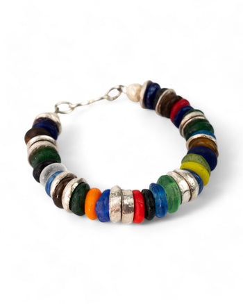 African Recycled Glass Bead Bracelet Bracelet Pruden and Smith   