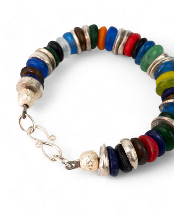 African Recycled Glass Bead Bracelet Bracelet Pruden and Smith   