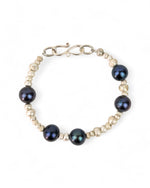 Nugget Silver and Black Oil Pearl Bracelet Bracelet Pruden and Smith   