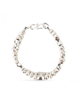 Nugget and Bone Silver Bracelet Bracelet Pruden and Smith   