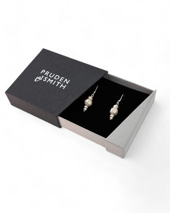 Silver Nugget Random Drop Earrings Earrings Pruden and Smith   