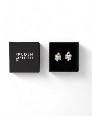 Multi Nugget Silver Stud Earrings Earrings Pruden and Smith   