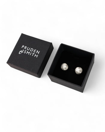 Nugget Silver Stud Earrings Earrings Pruden and Smith   