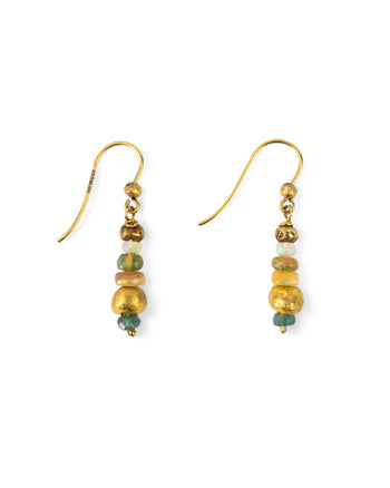 Nugget Opal and Gold Dangly Earrings Earrings Pruden and Smith   