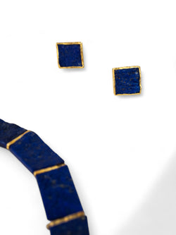 Lapis Lazuli Collar & Stud Set  Pruden and Smith   