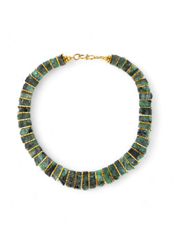 Rough Emerald Tab Necklace Necklace Pruden and Smith   