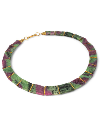 Ruby Zoisite Collar Necklace Necklace Pruden and Smith   