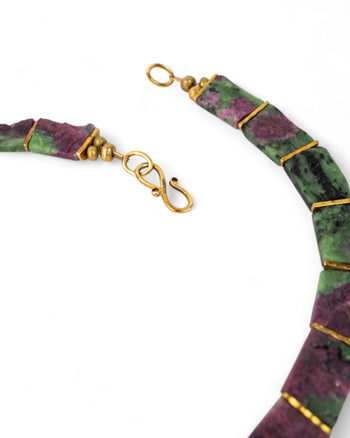 Ruby Zoisite Collar Necklace Necklace Pruden and Smith   