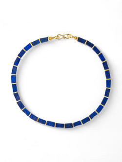 Lapis Lazuli Collar Necklace (Slim) Necklace Pruden and Smith   