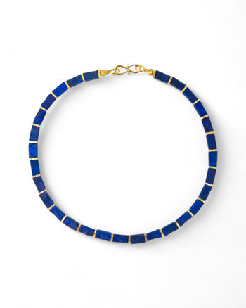 Lapis Lazuli Collar Necklace (Slim) Necklace Pruden and Smith   