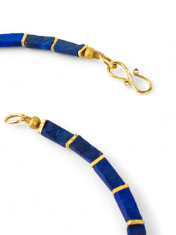 Lapis Lazuli Collar Necklace (Slim) Necklace Pruden and Smith   