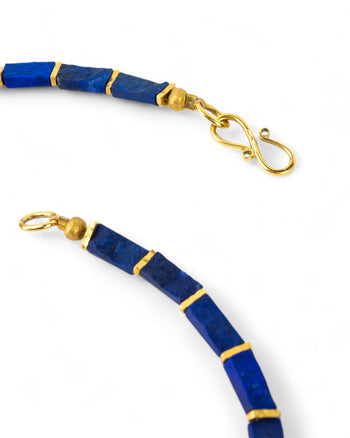 Lapis Lazuli Collar Necklace (Slim) Necklace Pruden and Smith   