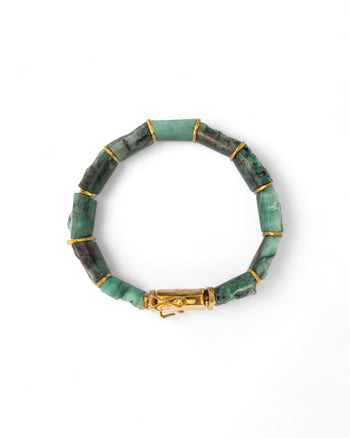 Rough Brazilian Emerald Bracelet Bracelet Pruden and Smith   