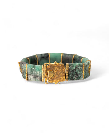 Rough Brazilian Emerald Bracelet Bracelet Pruden and Smith   