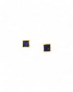 Lapis Lazuli Square Stud Earrings (8mm) Earrings Pruden and Smith   