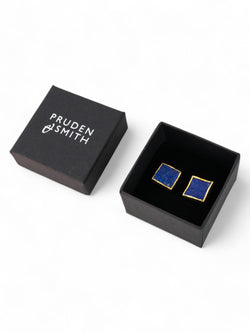 Lapis Lazuli Square Stud Earrings (12mm) Earrings Pruden and Smith   