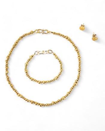 Nugget Yellow Gold Set  Pruden and Smith   